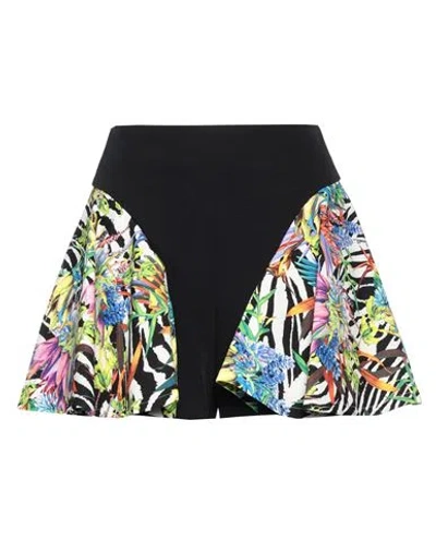 Just Cavalli Woman Shorts & Bermuda Shorts Black Size 4 Polyester, Elastane