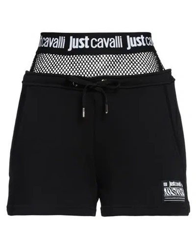 Just Cavalli Woman Shorts & Bermuda Shorts Black Size M Cotton, Polyester, Elastane
