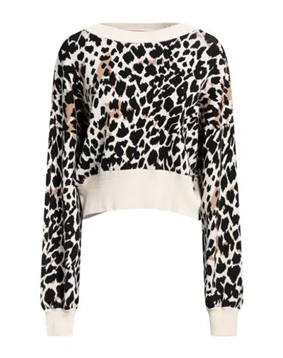 Just Cavalli Woman Sweater Beige Size S Viscose, Polyester