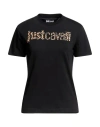 Just Cavalli Woman T-shirt Black Size Xl Cotton