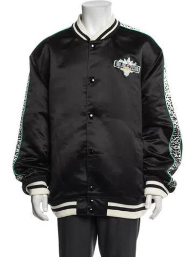 Pre-owned Just Don Graphic Print Bomber Jacket W/ Tags In Black