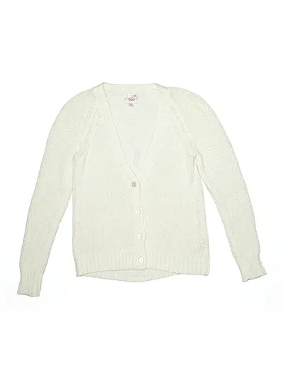Pre-owned Justice Kids' Cardigan Sweater In Ivory