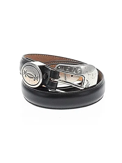 Pre-owned Justin Leather Belt In Black