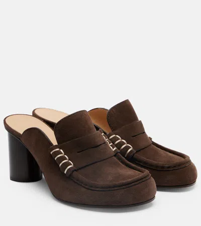 Jw Anderson 80mm Penny-slot Mules In Multi