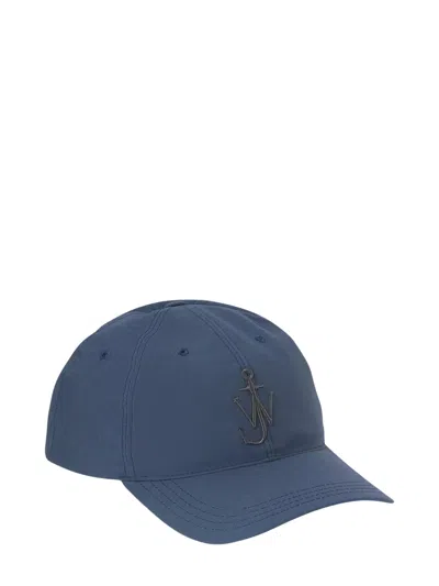 Jw Anderson Cotton-zama Denim Hat With Cupro Lining In Blue