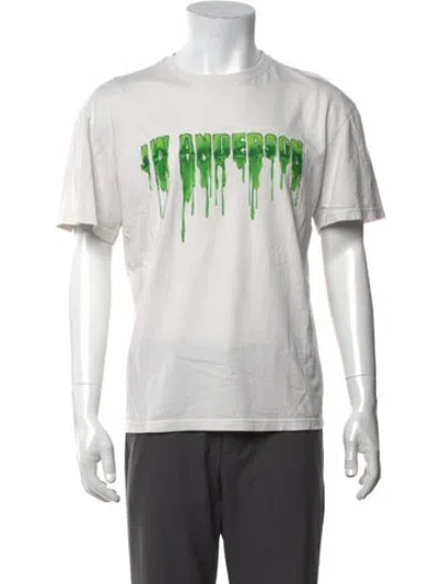 Pre-owned Jw Anderson Graphic Print Crew Neck T-shirt In Neutrals