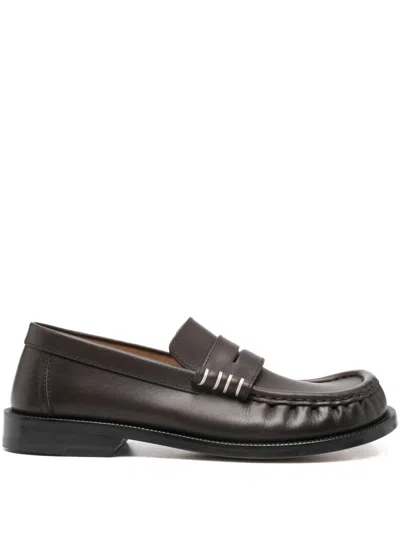Jw Anderson Stitched Loafers In Brown