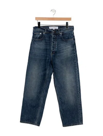 Pre-owned Jw Anderson Straight-leg Jeans In Blue