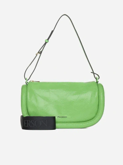 Jw Anderson The Bumper-15 Leather Bag In Neon Green