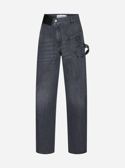 Jw Anderson Twisted Workwear Jeans Grey