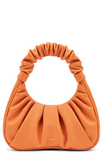 Jw Pei Gabbi Ruched Faux Leather Hobo Bag In Orange