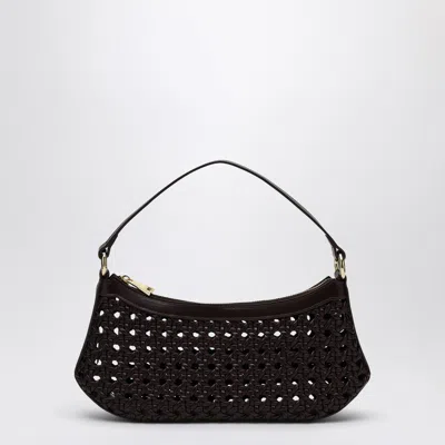 Jw Pei Lilly Shoulder Bag In Faux Bamboo Burgundy
