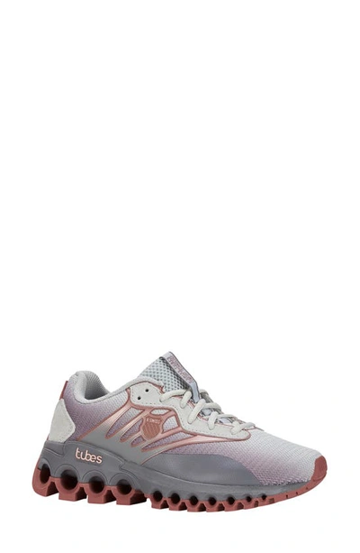 K-swiss Tubes Sport Running Shoe In Charcoal/ Weathered Rose