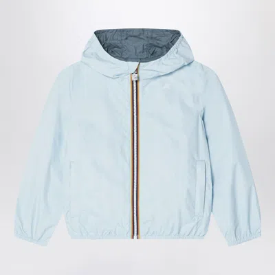 K-way Kids' Reversible Jack Jacket Blue/green In Light Blue