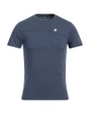 K-way Rosin Man T-shirt Navy Blue Size S Cotton