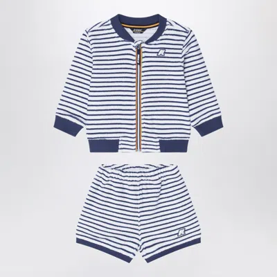 K-way Sponge Outfit White/cobalt Blue Striped