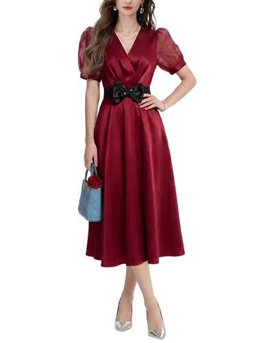 Kaimilan Midi Dress In Burgundy