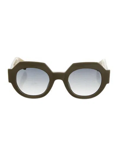 Pre-owned Kaleos Round Gradient Sunglasses In Neutrals