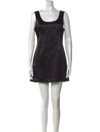 Pre-owned Kallmeyer Scoop Neck Mini Dress In Black