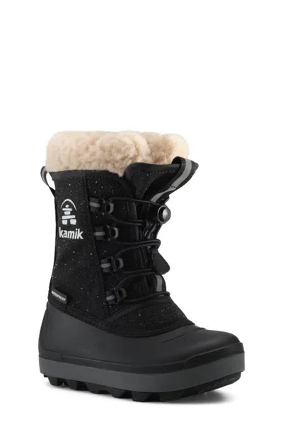Kamik Kids' Cascade Waterproof Snow Boot In Black