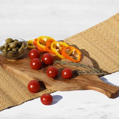 Kamsah Large Olive Wood Serving & Cutting Board In Neutral