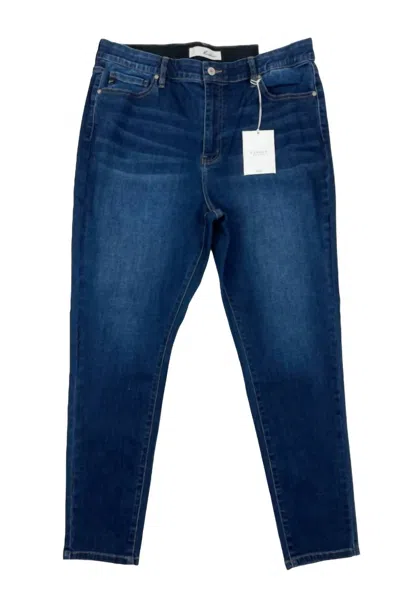 Kancan Plus Skinny Jeans In Dark Wash In Blue