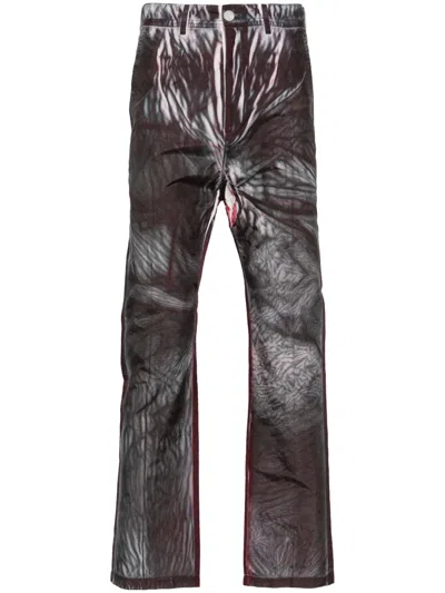 Kanghyuk Abstract-print Drop-crotch Trousers In Black