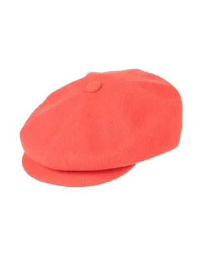 Kangol Woman Hat Orange Size L Wool, Modacrylic