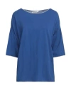 Kangra Woman Sweater Bright Blue Size 12 Cotton