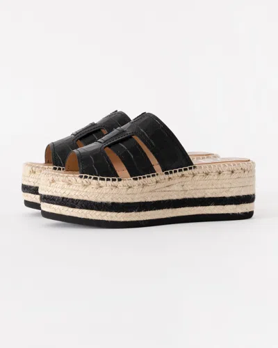 Kanna Margarita Womens Flatform Sandals - Uk5 Eu38 In Black