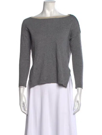 Pre-owned Kaos Bateau Neckline Sweater In Grey