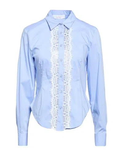 Kaos Woman Shirt Light Blue Size 6 Cotton, Polyamide, Elastane In Animal Print