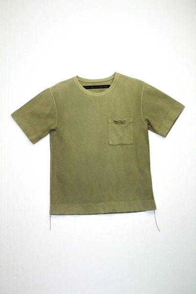 Pre-owned Kapital Army Waffle Tee In Green
