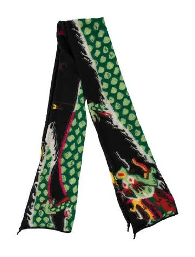 Pre-owned Kapital Dragon Dance Graphic Print Scarf In Black