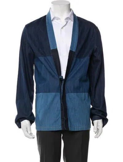 Pre-owned Kapital Kakashi 4tone Denim Colorblock Pattern Jacket In Blue