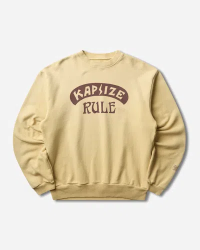 Kapital Men S Swt Knit Crewneck Sweatshirt (kapsize Rule) Light In Nude