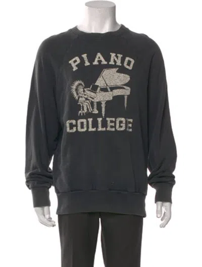 Pre-owned Kapital 'piano College' Graphic Print Sweatshirt In Grey