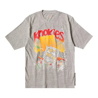 Pre-owned Kapital Top Jersey Buster Peckish Bowy Crew Tee 'gray White' | Grey | Men's Size Xl