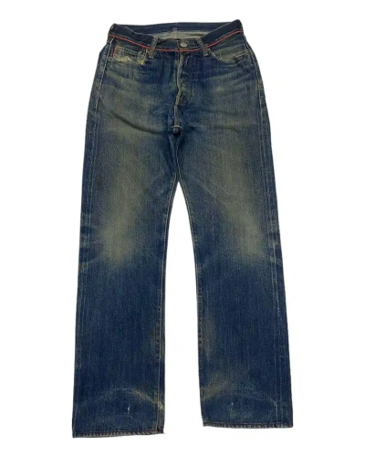 Pre-owned Kapital X Kapital Kountry 80's Kapital Selvedge Distressed Denim Jeans In Blue