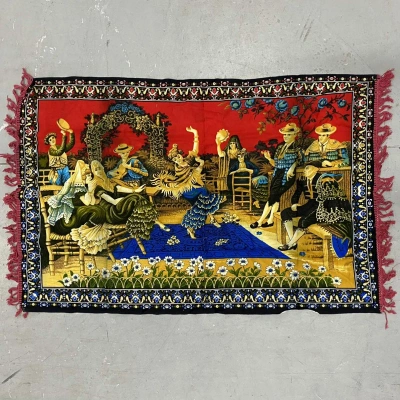 Pre-owned Kapital X Vintage Vtg 70's 80's Spanish Tango Hippie Tapestry Kapital Style In Black