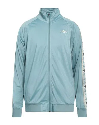 Kappa Man Sweatshirt Sky Blue Size S Polyester