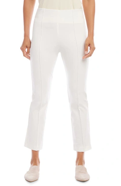 Karen Kane Pintuck Crop Pants In White
