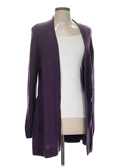 Pre-owned Karen Scott Cardigan Sweater In Purple