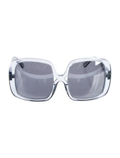 Pre-owned Karen Walker Square Tinted Sunglasses In Blue