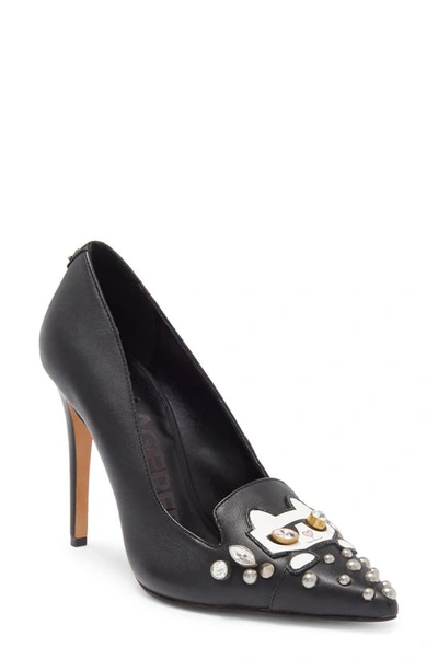 Karl Lagerfeld Casias Pointed Toe Pump In Black