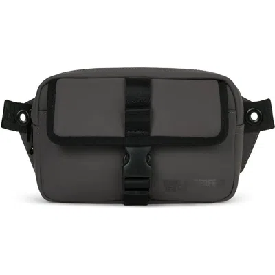 Karl Lagerfeld Jeans Coated Faux-leather Convert Belt Bag In Black