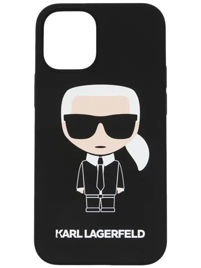 Karl Lagerfeld Karl Caricature Printed Iphone 11 Pro Max Phone Case In Black