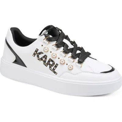 Karl Lagerfeld Paris Stazie Sneaker In White