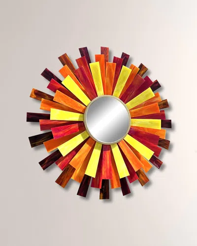Karo Studios Sunburst Sculptural Wall Mirror - 37"