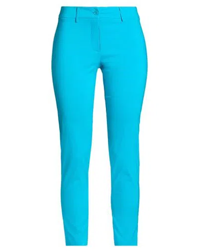 Kartika Woman Pants Azure Size 4 Viscose, Polyamide, Elastane In Animal Print